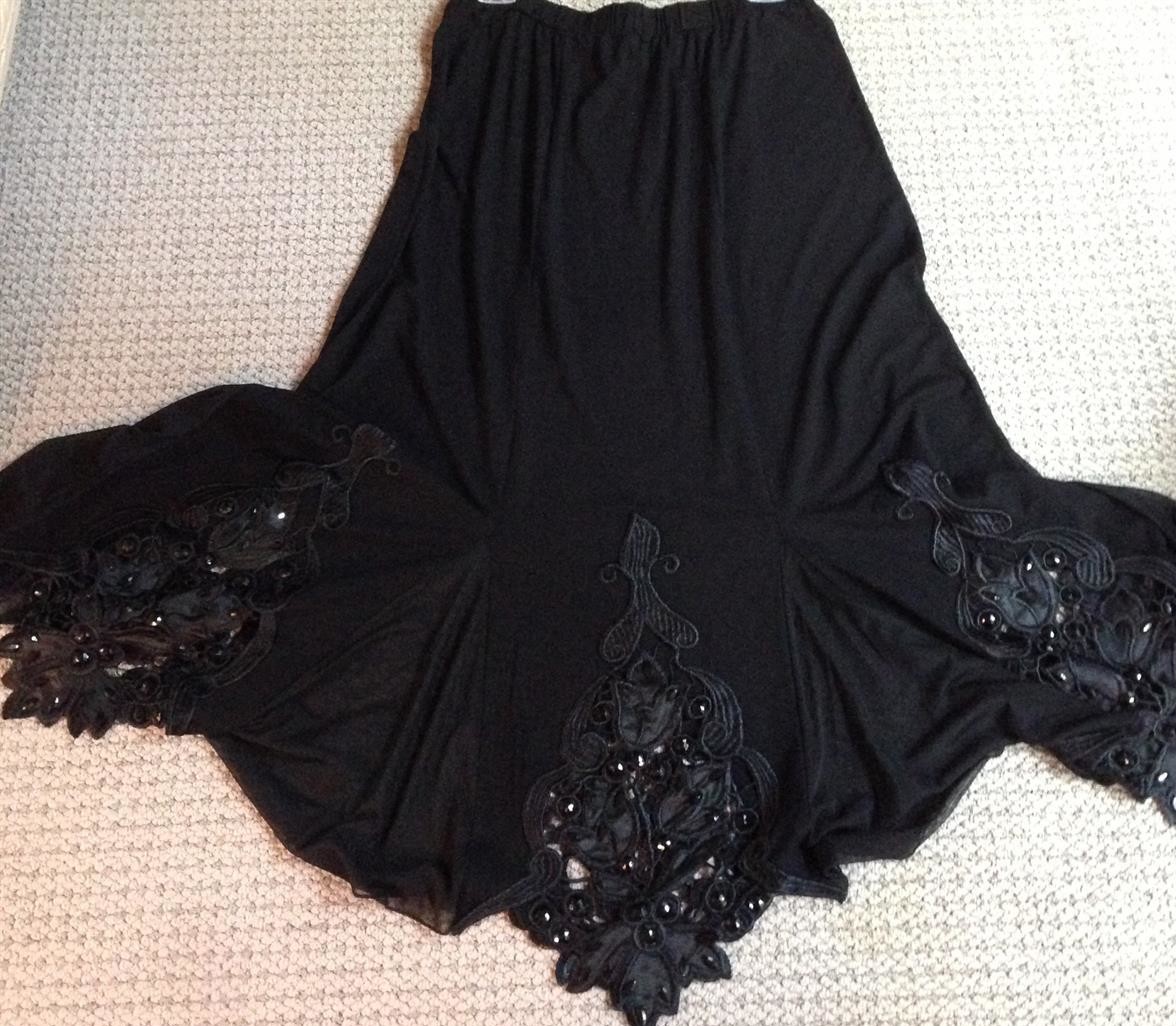 Black Beaded Skirt